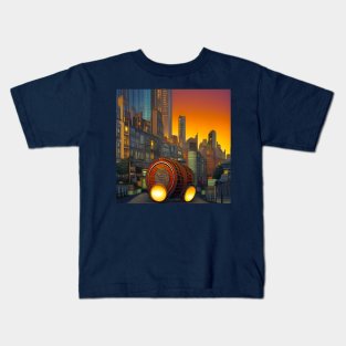 Visting Metropolis- AI Art Kids T-Shirt